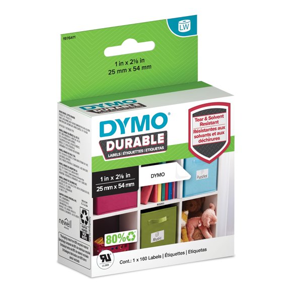 Etiquetas DYMO 25 mm x 54 mm blancas 160 unidades por rollo