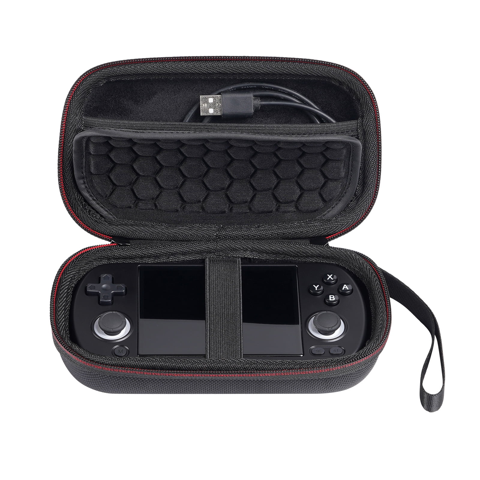 Genérico - Funda Protectora A Prueba De Golpes Para La Consola De Juegos De Mano Anbernic Rg40xx H - Bolsa De Almacenamiento De Viaje Organizador Portátil-negro