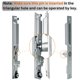 thumbnail image 3 of Juego de puertas corredizas de vidrio T-HAKEN Silver con cerradura con llave de 17 cm, 3 of 6
