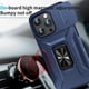 thumbnail image 5 of Funda Armada para iPhone 15 Pro Max con Tapa Deslizante y Soporte Magnético Giratorio Azul, 5 of 5