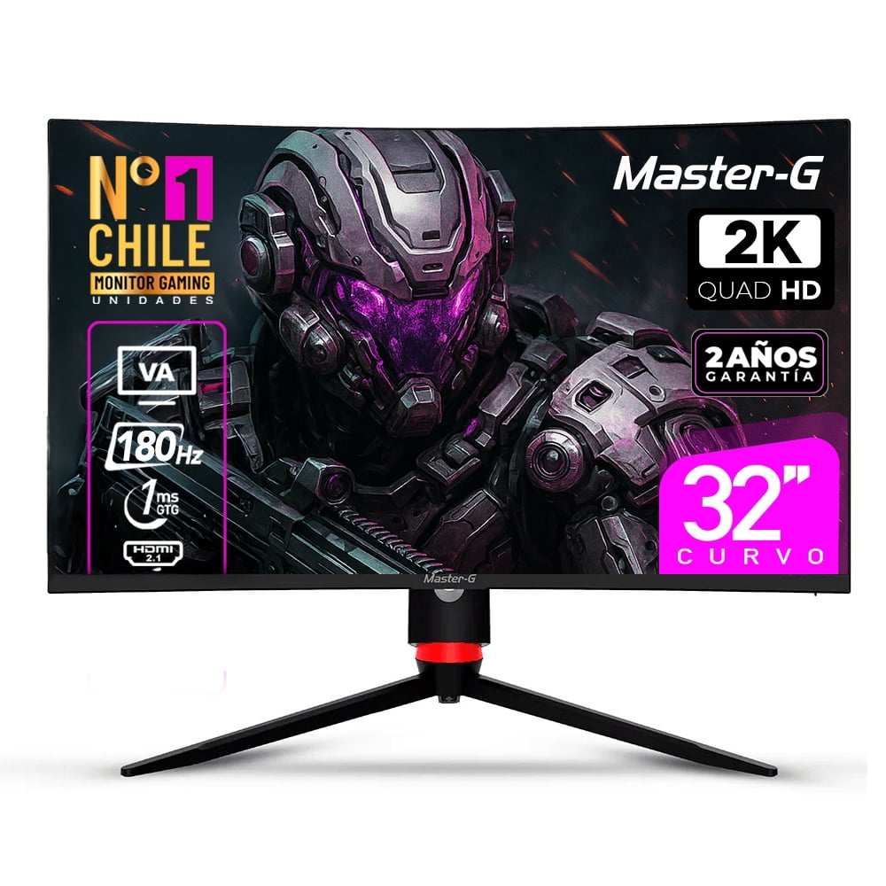Master-g - Monitor Gamer 32" Curvo Qhd 1440 Va 180hz 1ms Mgmg3240cq