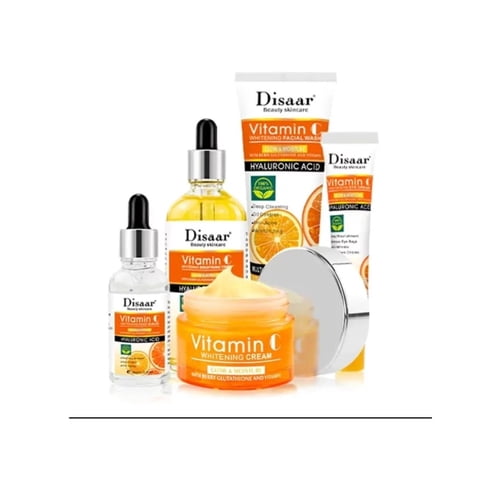 Disar - Kit Cuidado Facial Blanqueador Vitamina C Crema Serum Mascarilla