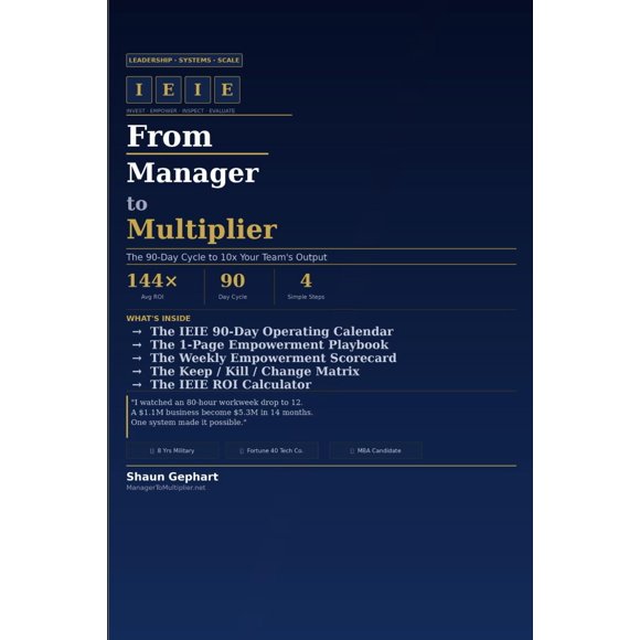 Libro publicado de forma independiente De gerente a multiplicador