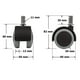 thumbnail image 2 of Ruedas Para Sillas de Oficina Reforzadas Gris, 2 of 3
