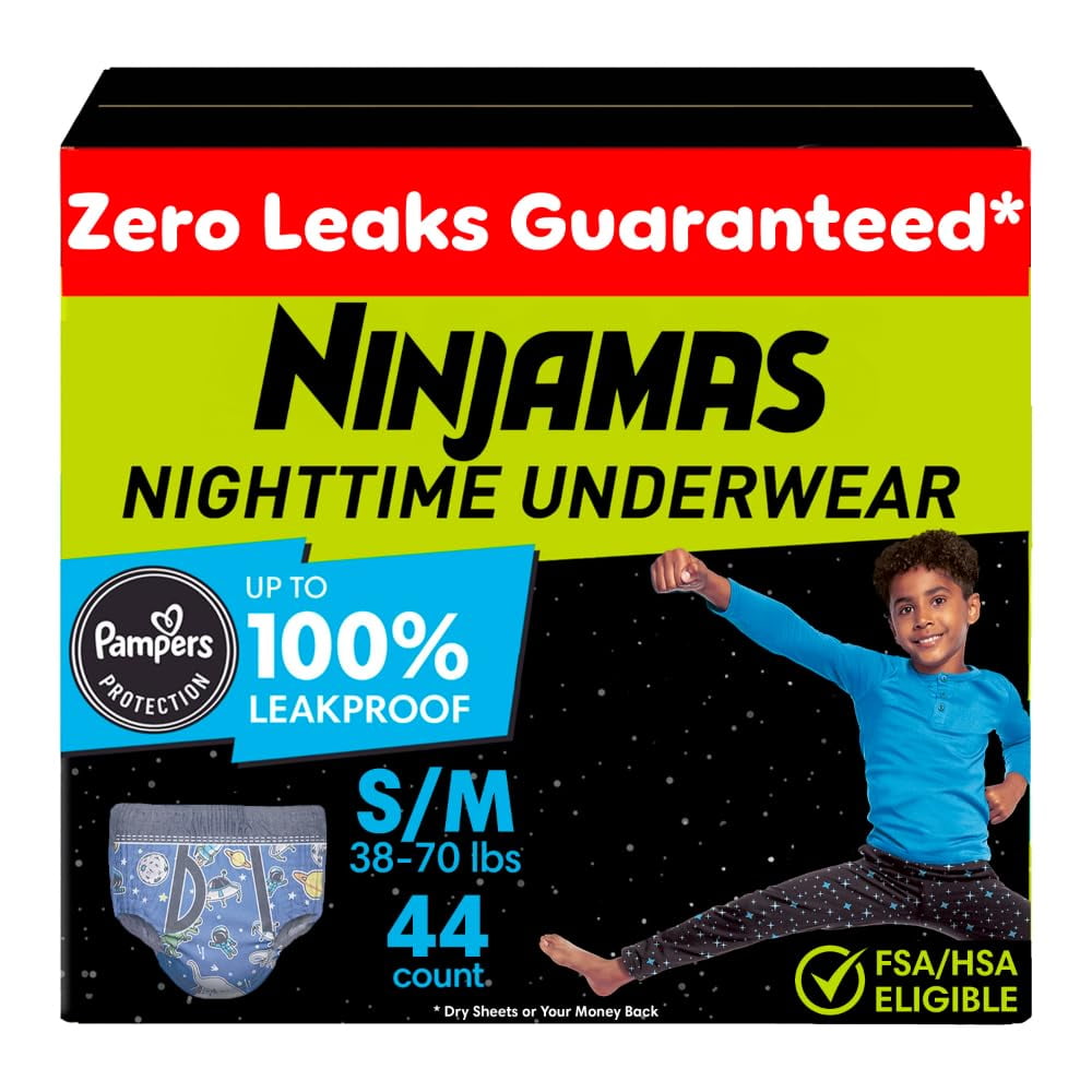 Ninjamas - Ropa Interior Para Mojar La Cama Por La Noche Para Niños S M 17 32 Kg 44u