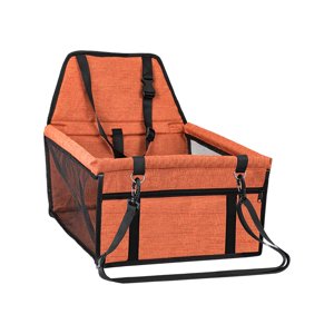 Ioensy - Asiento De Coche Para Perros, Cómodo Asiento De Seguridad Portátil Para Perros, Gatos, Suministros Para Mascotas, Color Naranja