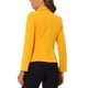 thumbnail image 3 of INSPIRE CHIC Blazer de Trabajo para Mujer con Cuello de Solapa y Manga Larga Chaqueta Traje Blazer Amarillo M, 3 of 6