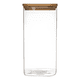 thumbnail image 2 of Pack 6 frascos cuadrados 1000 ml tapa bambú, transparente, 2 of 3