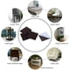 thumbnail image 4 of Uxcell Hogar 24Pcs Almohadillas de Fieltro Marrón Protector de Piso Cuadrado para Patas de Sillas 38 x 38 x 5mm, 4 of 7