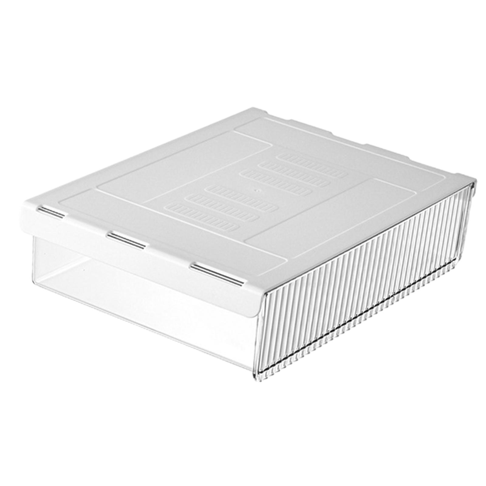 Magideal - Cajón Organizador De Almacenamiento Debajo Del Escritorio, Bandeja Invisible, Cajón , Cajón De Escritorio Acoplable Para Tocador De Cocina, Dorm Claro 23X33X8Cm