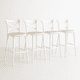 thumbnail image 1 of Pack de 4 Taburetes Crossback Danubio - Blanco, 1 of 7