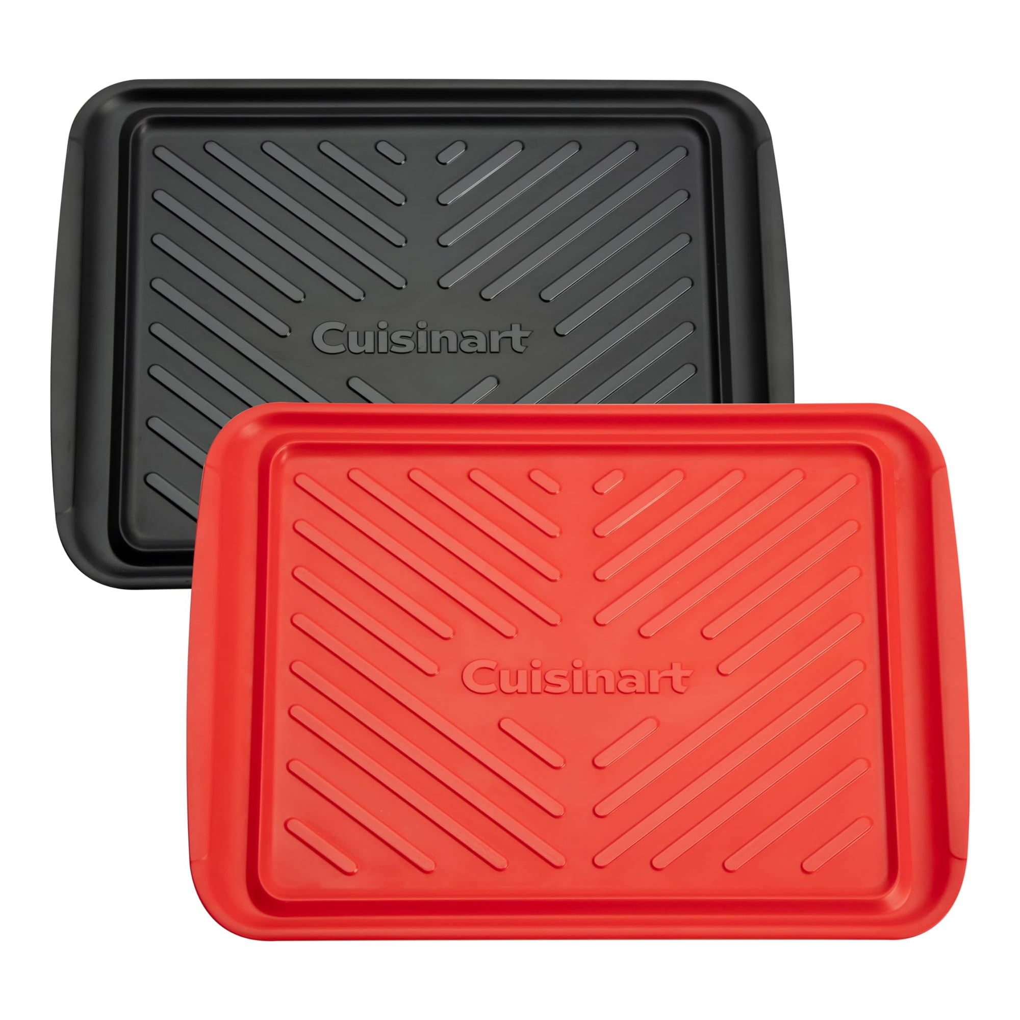 Bandejas Para Preparar Y Servir A La Parrilla Cuisinart Cpk-210, Negro/rojo