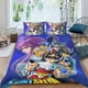 thumbnail image 2 of Los Caballeros del Zodiaco Conjunto de sábanas temático, trío de piezas, cómodo y amigable con la piel, diseño único, regalo de decoración para el hogar para familiares, amigos y fans,140cm *210cm, 2 of 6