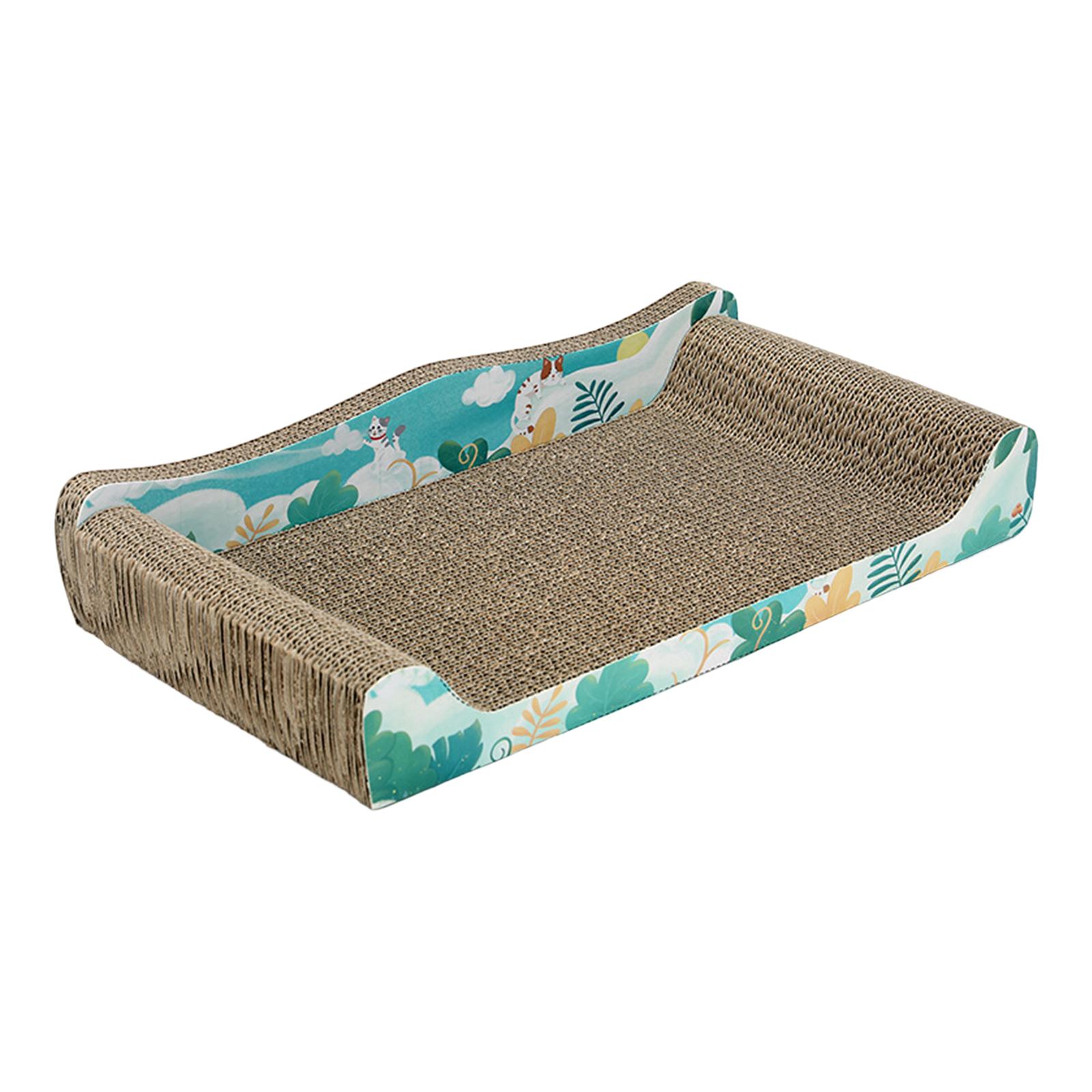 Ioensy - Rascador Para Gatos Cartón Cama Para Mascotas Cama Para Rascar Gatos Para Gatos De Interior Gatitos Descanso Azul 50Cmx27Cmx9Cm