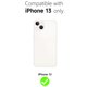 thumbnail image 2 of Funda Svanove para iPhone 13, transparente, purpurina, azul claro, TPU, 2 of 7