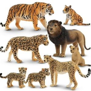 Set De Figuras De Animales Toymany, 8 Unidades, De 2 A 5 Años, Con Animales Bebés