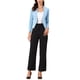 thumbnail image 2 of INSPIRE CHIC Chaqueta de Traje Casual de Negocios sin Cuello para Mujer de Regreso a Clases para Maestras, Oficina, Blazer Corto XL Azul Cielo, 2 of 6