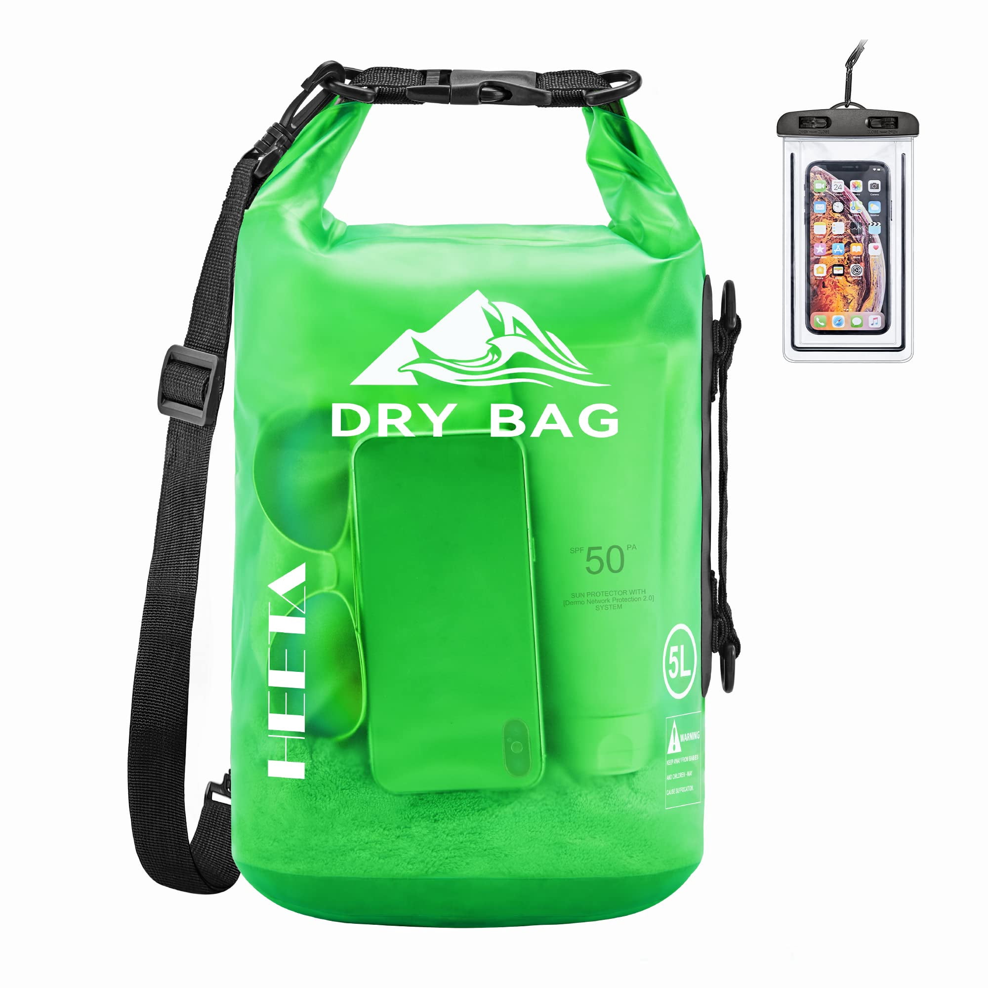 Bolsa Impermeable Heeta De 20 Litros Para Viajes, Natación O Paseos En Barco