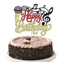 Micrófono Con Purpurina Yuinyo De Cake Topper, Fiesta De Cumpleaños