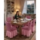 thumbnail image 3 of Set de 6 fundas turkas con falda para sillas con diseño de lineas, 3 of 6