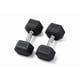 thumbnail image 1 of Set 2 Mancuernas Hexagonales Fijas de Goma 10 kg Negra– Entrenamiento Funcional y de Fuerza, 1 of 3