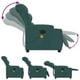 thumbnail image 2 of Sillón de masaje reclinable VidaXL de tela verde oscuro, 2 of 3