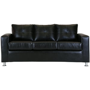 Muebles América - Sofá George 3 Cuerpos Negro