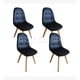 thumbnail image 2 of Juego de Comedor Warwick Melamina Wood 120cm + 4 Sillas Capitonne Velvet Negro, 2 of 3