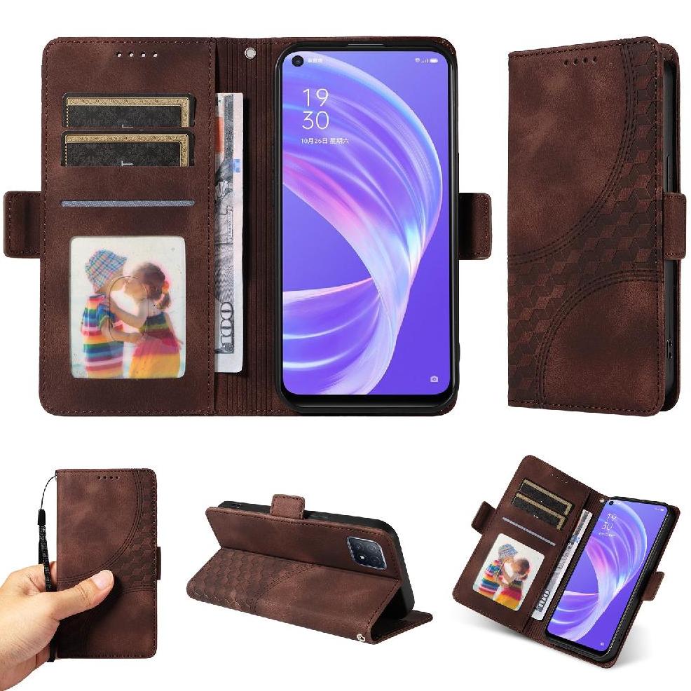 Carcasa Foxdock Oppo Reno 4Z 5G De Cuero Pu, Diseño Acolchado Clásico, Protección Contra Caídas Y Rayones