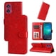 thumbnail image 3 of Funda tipo cartera FOXDOCK para Motorola Edge 50 Fusion , diseño girasol en relieve, cuero PU, cierre magnético, soporte y tarjetero, 3 of 5