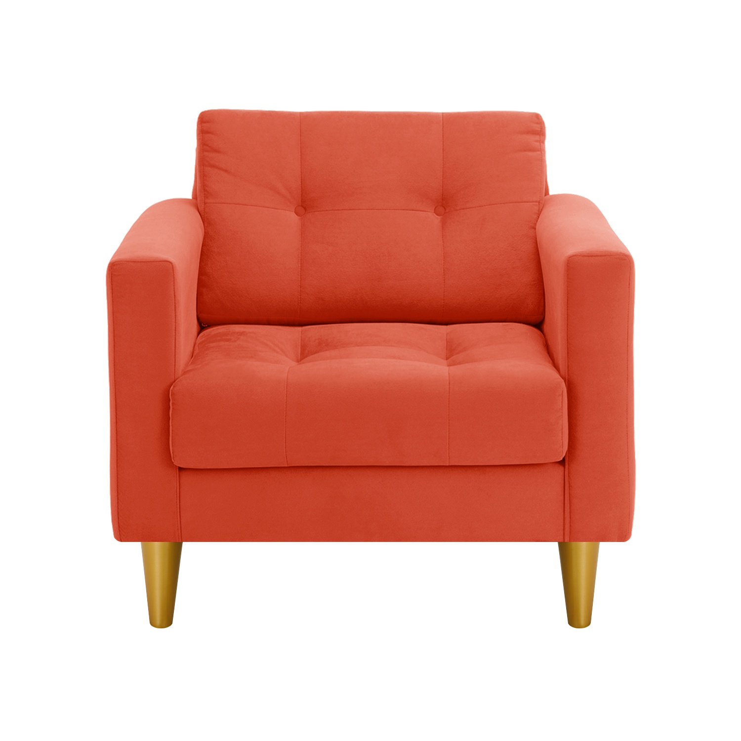 Bodevir - Sofa Retro 1C Felpa 01 Naranja