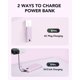 thumbnail image 5 of VRURC Power Bank 10000mAh con cables USB-C integrados, color morado, 5 of 9