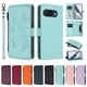 thumbnail image 3 of Funda Cartera Mariposa para [Google Pixel 10a] con Soporte y Cremallera Verde menta, 3 of 6