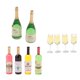 thumbnail image 5 of Casa de mu?ecas en miniatura 1/12 botellas de vino botellas de champán y vasos bar accs, 5 of 5