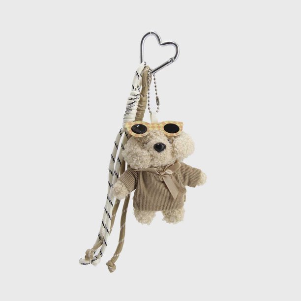 Llavero Charm Peluche Oso Panda Para Bolsos, Mochila Llaves marron Talla Única