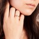 thumbnail image 5 of Anillo Sole du Soleil Narciso 18k Oro Apilable, 14 CZ, 5 of 10