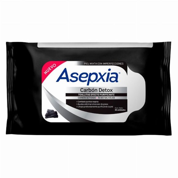 Toallitas Efecto Purificante Carbón Detox