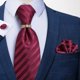 thumbnail image 4 of Corbata Hombre Seda En Caja + Anillo Dorado, Paño Y Colleras vino Talla Única, 4 of 4