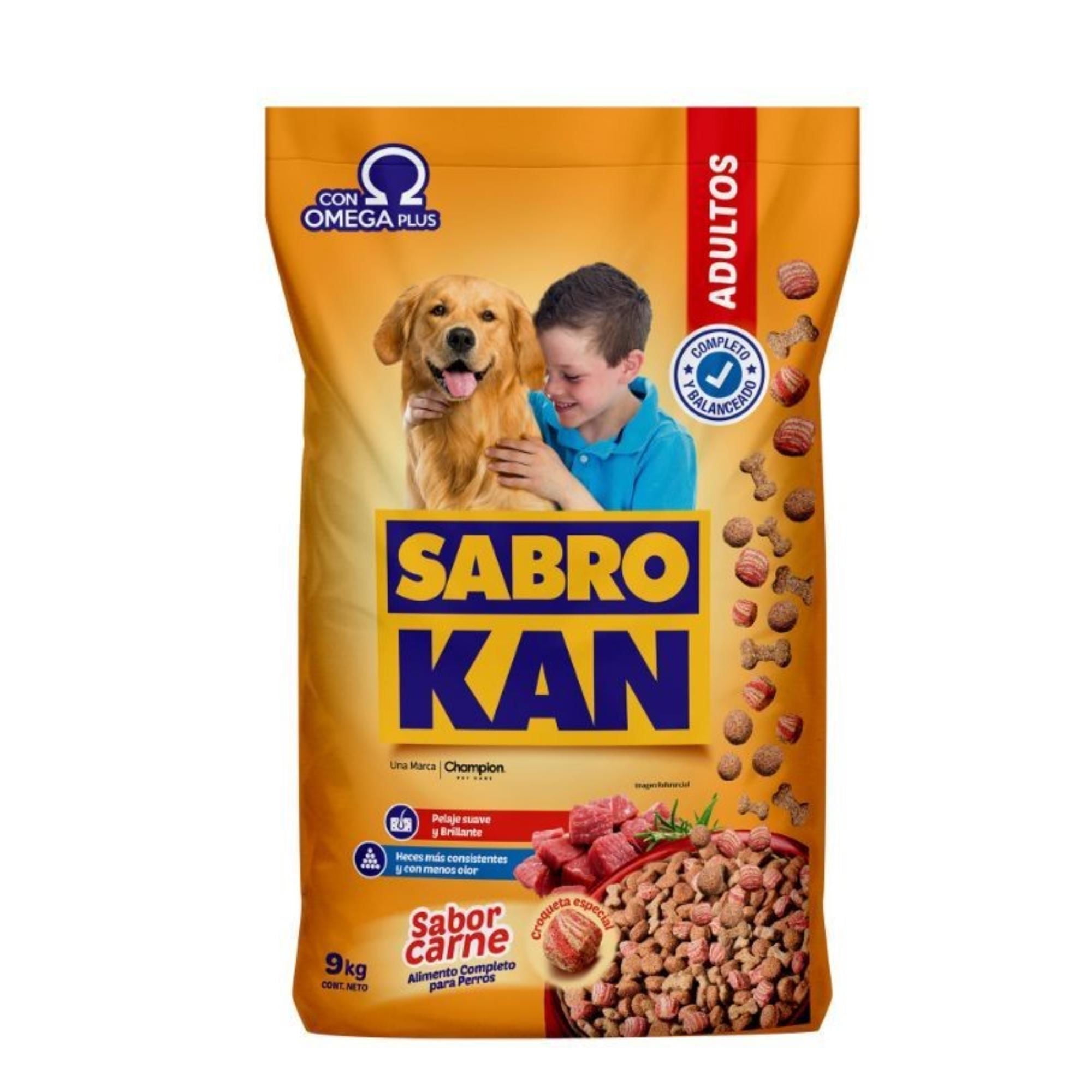 Alimento Seco Perro Adulto Carne Y Arroz Bolsa 9 Kg Sabrokan