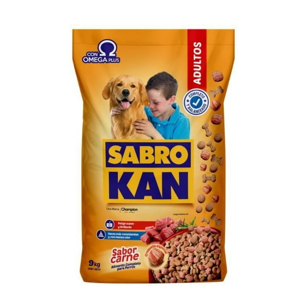 Alimento Seco Perro Adulto Carne y Arroz Bolsa, 9 Kg