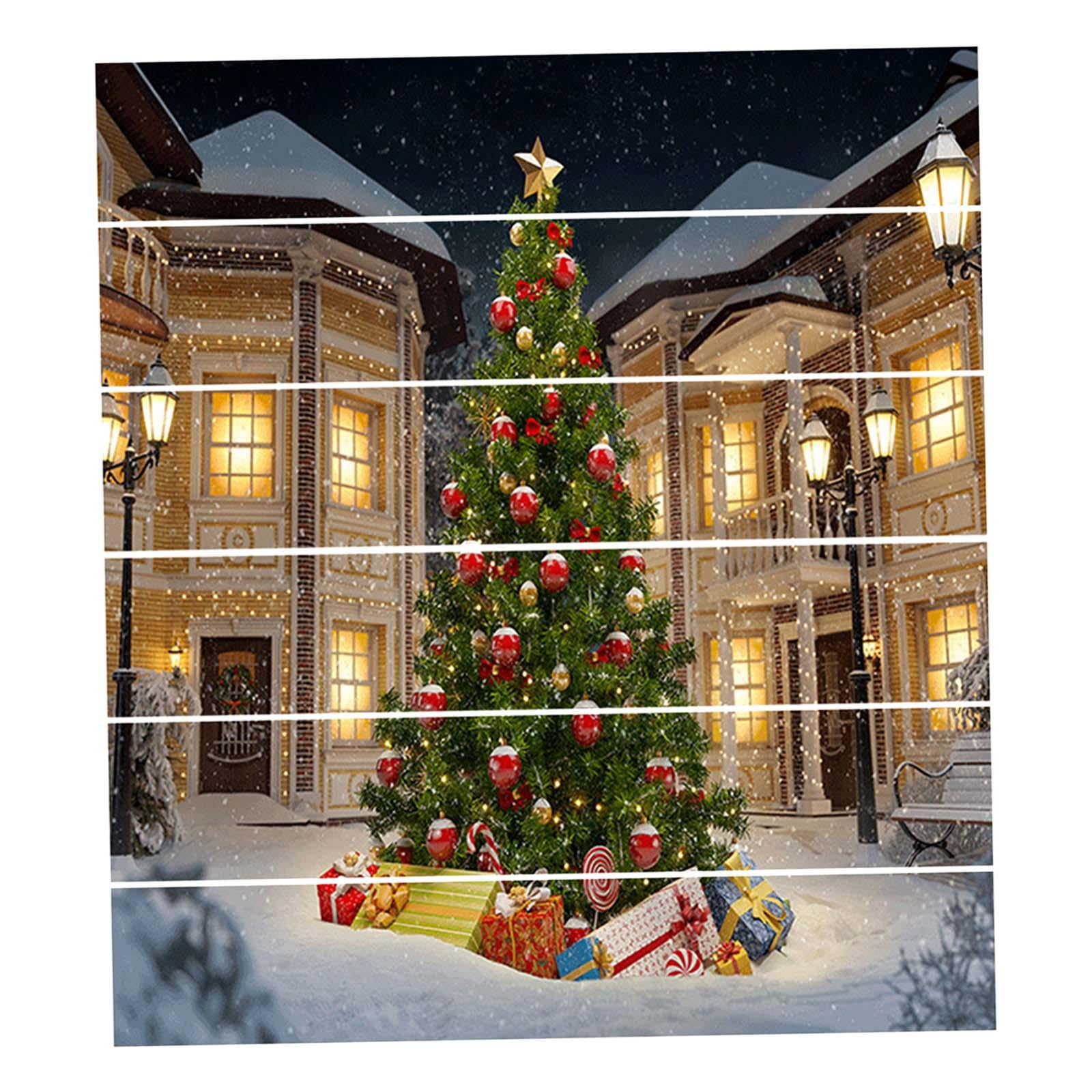 Magideal - 6 Piezas Pegatinas De Escaleras De Navidad Calcomanías De Escaleras Pegatinas De Escalera Para Regalos De Navidad Adornos De Navidad Para Fiestas En