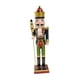 thumbnail image 1 of Figura De Cascanueces De Madera Decoración Navideña De Escritorio Festiva Ropa Azul Oscuro, 1 of 3