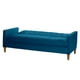 thumbnail image 3 of Futón Sofá Cama Genova Tela Velvet Azul Petroleo, 3 of 8