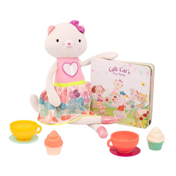 Set de juego para gatos de peluche B. toys Tippy Toes Cali Cat Tea Party 2+