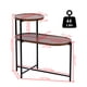 thumbnail image 3 of Small Coffee Tables 2-tier Modern Sofa Side Table with Wood Storage Shelf Living Room End Tables Nightstands (Walnut Brown), 3 of 3