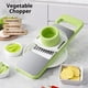 thumbnail image 2 of Slicer de mandolina multifuncional de mano para cocina - 6 hojas con protector de seguridad, slicer de vegetales / pepino de acero inoxidable, fácil de limpiar, slicer de alimentos compacto, 2 of 3