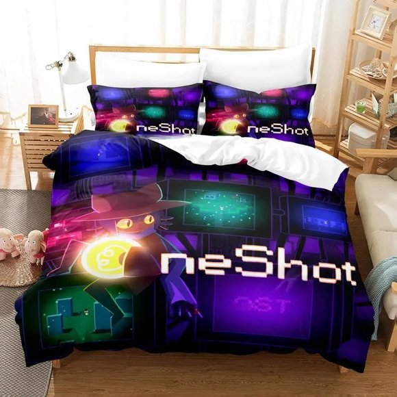 Game OneShot Bedding Set Bed Set Adult Kid Bedroom Duvet cover Sets Bed Sheet Set Bed Sheets