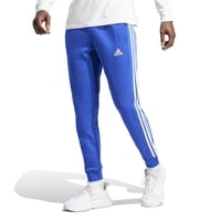 Pantalones Deportivos Adidas Essentials Fleece Con 3 Rayas Para Hombre, Color Azul