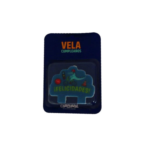 Vela Cumple Autos Verde
