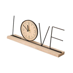 Bothyi - Reloj De Metal Con Diseño De Letras, Reloj De Mesa Para Sala De Estar, Hogar, Dormitorio, Cocina, Amor